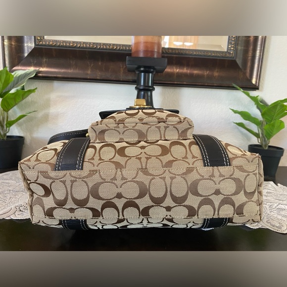 Coach Vintage Legacy 65th Anniversary Gigi turnlock tote bag,brown,black leather - Picture 7 of 16